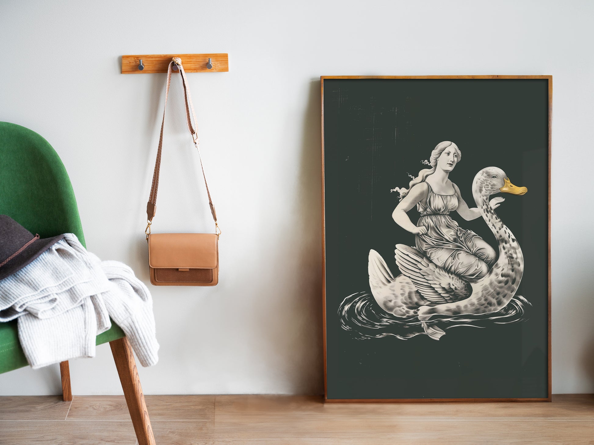 Venus riding a rubber duck Funny Poster for Bathroom Wall Art Vintage Funny Toilet Print Duck Poster Dark Minimalist Art Eclectic Print