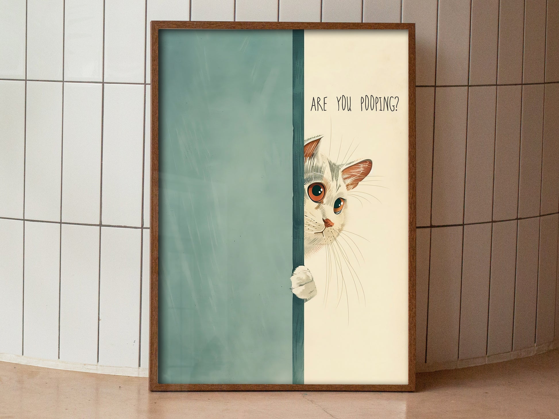 Funny Bathroom Wall Art Are You Pooping Art Print Cat Poster Art Funny Blue Bathroom Print Cute Cat Pooping Poster Toilet Poster Funny Posters Restroom Bathroom Artwork Cat